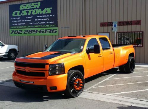 2008 custom dually chevrolet silverado 3500 hd ltz crew cab pickup 4-door 6.6l