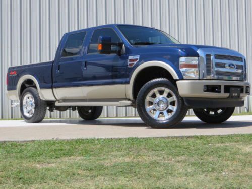 08 f250 king-ranch 6.4l powerstroke diesel 4x4 swb sunroof sensors heated/s tx