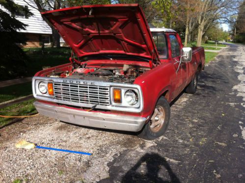 Rare 1978 dodge factory diesel d100 pickup [mitsubishi 243 cu in diesel]