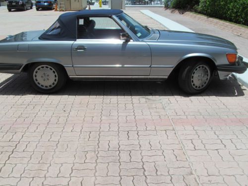 BLUE GRAY 1988 560 SL. 88K MILES COLD AIR NEW TOP, TIRES, BATTERY. ENGINE = 10, image 5
