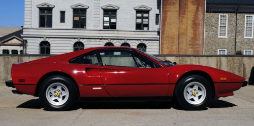 1977 ferrari 308 gtb steel coupe red/tan 31k original miles fully serviced