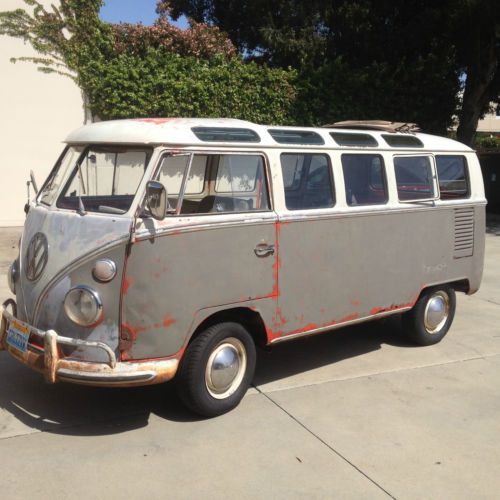 1964 rare original  mouse grey 21 window bus