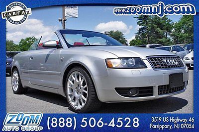 Rare 1 owner 06 audi s4 convertible v8 quattro awd red leather warranty