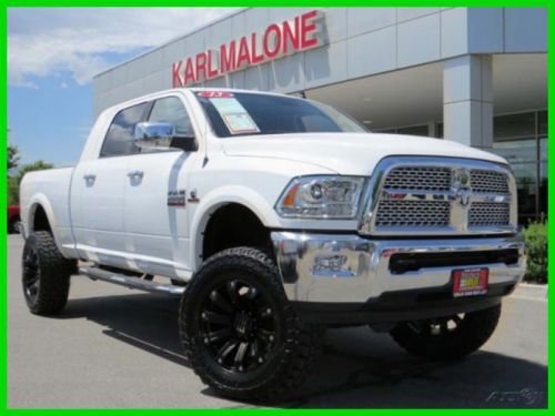 13 cummins turbo 4x4 megacab leather lift wheels 4wd low miles one owner auto ac