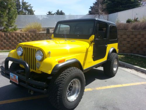 1983 jeep cj7 chevy 350 v8 5.7l  automatic 3-speed hard top with doors custom