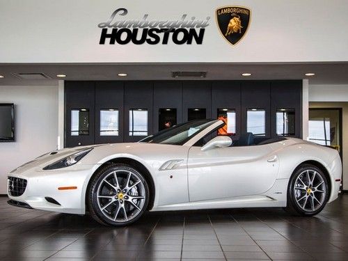 2012 ferrari california pearl white nav afs magneride blue interior 5k miles