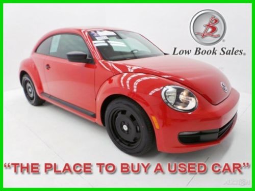 We finance! 12 beetle pzev red 17k used certified 2.5l i5 manual fwd hatchback