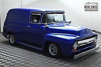 1956 ford panel truck! a/c, v8! frame off restored! show stopper! one of a kind!