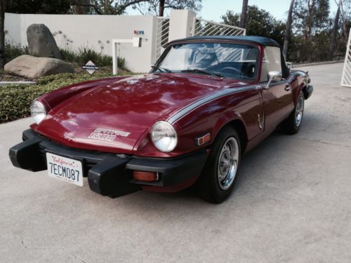 1979 triumph spitfire 1500 convertible roadster near mint restored no reserve