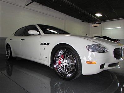 07 maserati quattroporte sport gt white on black 60k miles suede