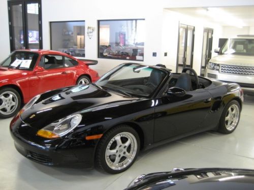 1998 porsche boxster black on black one owner !