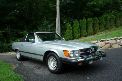 1979 mercedes-benz 450sl, 44,128 miles, brilliant silver, excellent, no reserve