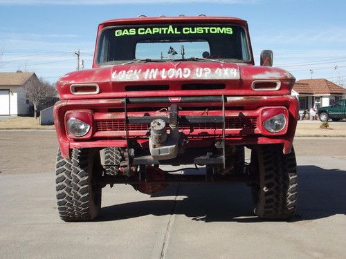 1965 chevy mud truck - monster truck - snow plow - awesome in the mud