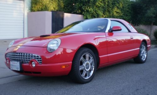 2005 torch red convertible ford thunderbird 50th anniversary edition t-bird