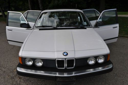 1984 bmw 733i /diamond white/all options/a true 30 year survivor/one owner/clean