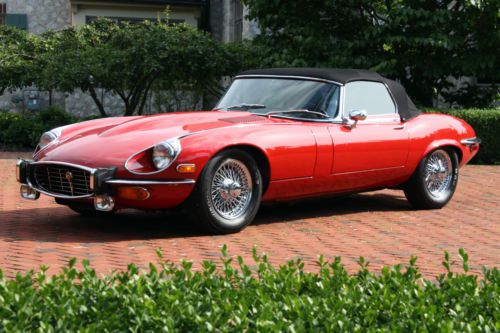 1973 jaguar xke series iii v12 convertible 5-speed low miles