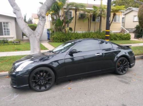 2006 black infiniti g35 base coupe 2-door 3.5l leather premium sound + wheels