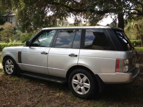 2003 land rover range rover silver/charcoal, 121k miles, supercharged taillights
