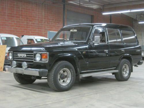 1986 Toyota Land Cruiser GX base 6 cyl diesel 5 speed manual Black/Tan Sunroof, image 3