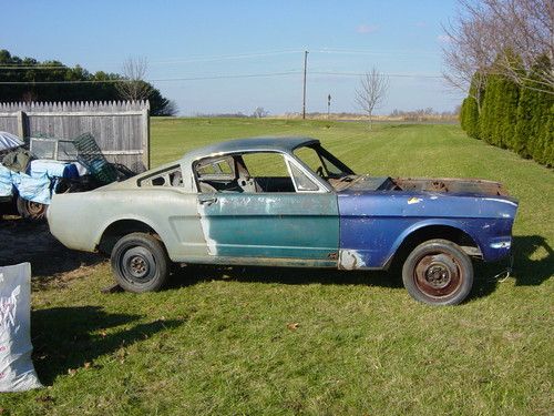 1965 mustang project fastback, a-code, factory 4bbl, 4-spd, twilight turquoise