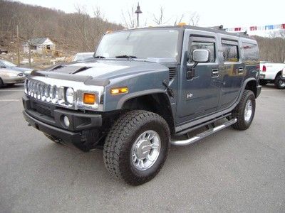 2005 hummer h2, auto, 6.0l 4wd, traction control, leather, moonroof, tow pkg