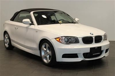 2010 bmw 135 convertible white automatic leather xenon headlights cpo