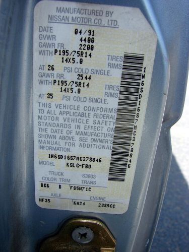 1991 Nissan Other Pickups, US $4,750.00, image 9