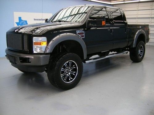 We finance!!  2009 ford f-250 lariat 4x4 auto fx4 diesel lift kit 6 cd tow 1 own