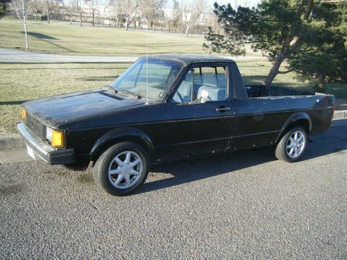 1983 volkswagen rabbit caddy pick up gas engine excellent project runs &amp; drives