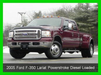 05 ford f-350 lariat crew cab fx4 dually 6.0l powerstroke diesel leather sunroof