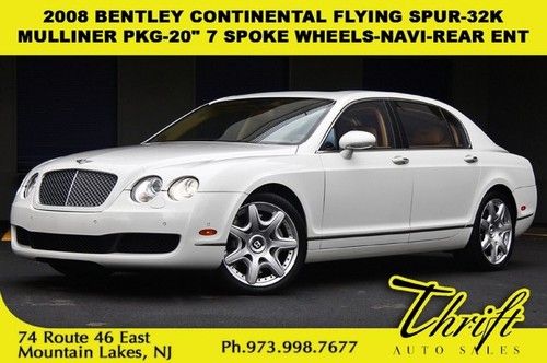 2008 bentley continental flying spur-32k-mulliner pkg-20 7 spoke wheels-navi