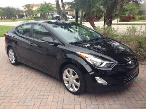 2012 hyundai elantra limited navigation &amp; technology 17k miles black