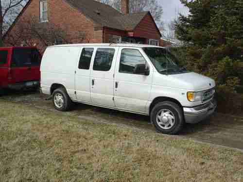 1998 E 250 Ford Van Work Truck Tool Storage Shelves Furnace Plumbers Truck Runs, image 5
