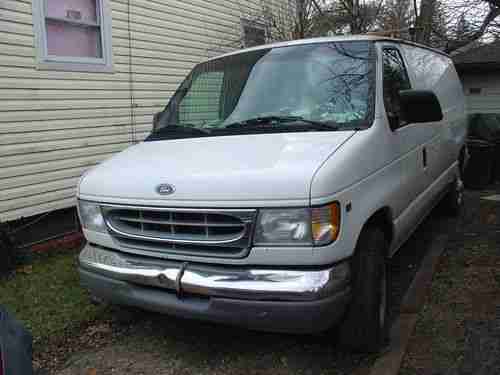 1998 E 250 Ford Van Work Truck Tool Storage Shelves Furnace Plumbers Truck Runs, image 13
