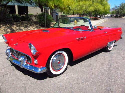 1955 ford thunderbird convertible - 292ci v8 - rust free az car - beautiful!!