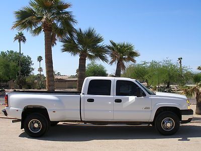 2006 CHEVY C3500 LT CREWCAB DUALLY 2WD LTHR LOADED DURAMAX DIESEL XCLEAN ARIZONA, image 2