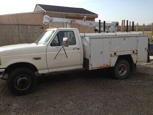 1995 ford f 350 7.3 ltr diesel utility boom truck