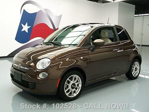 2012 fiat 500 pop automatic sunroof alloys only 21k mi texas direct auto