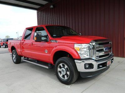 Super crew lariat fx4 4wd powerstroke diesel 6.7l rear camera low miles 1-owner