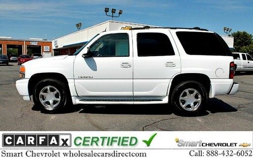 2004 gmc yukon denali captains chairs leather dvd player sunroof airbags nice