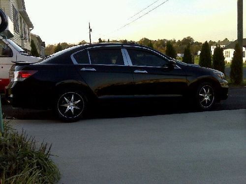 2012 honda accord ex-l blk with blk interior   rare 4 cyc no woodgrain interior