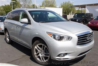 Infiniti jx35 awd low miles suv cvt gasoline 3.5l v6 glacial silver theater pkg