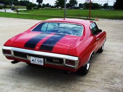 1970 Chevelle SS!! Red/Black!! 396/Auto!! Numbers Matching!! PS,PB,A/C!! Nice!!, image 5