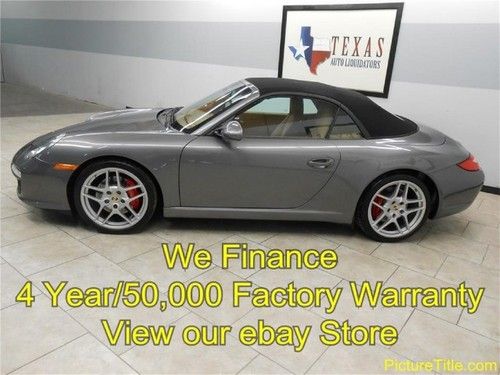 11 911 s cab convertible 6 spd gps navi leather heated seats finance texas