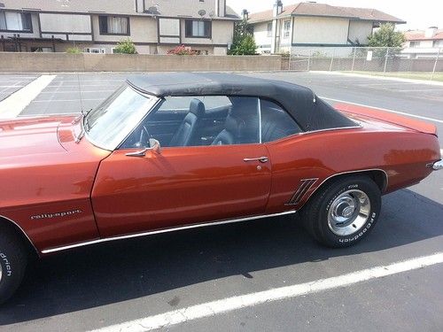 1969 chevrolet chevy camaro convertible rs rally sport