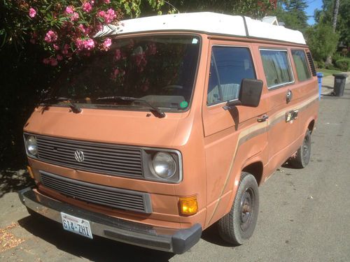 1982 volkswagon westfalia diesel westy vw vanagon - no reserve