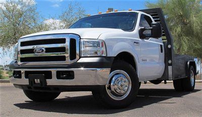 **no reserve 2007 ford f350 xl powerstroke diesel reg. cab flatbed 1 owner az