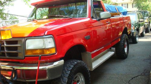 Ford f-250 f250 p/u truck 1994 4x4 with snow plow and sprayer