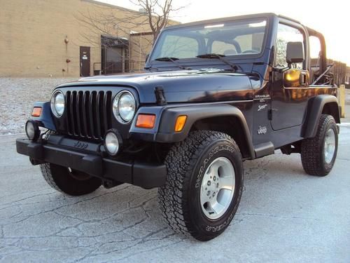 2002 jeep wrangler sport 4.0l 6cyl 5-speed manual a/c cruise