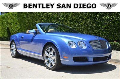 2008 bentley gtc. rare neptune blue. saffron interior. 8900 miles. san diego